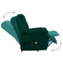 Dark green fabric lifting massage chair by vidaXL, Electric massage chairs - Ref: Foro24-321396, Price: 443,74 €, Discount: %