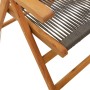 Reclining garden chairs 6 pcs solid acacia wood grey by , Garden chairs - Ref: Foro24-3214533, Price: 483,36 €, Discount: %