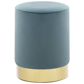 Light blue and gold velvet stool by , Folding stools and chairs - Ref: Foro24-249840, Price: 46,06 €, Discount: %