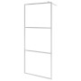 Shower screen with ESG glass shelf aluminum chrome 100x195cm by , Shower walls and screens - Ref: Foro24-3185499, Price: 201,...