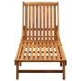 Garden sun lounger with solid acacia wood cushion by , Loungers - Ref: Foro24-3061347, Price: 200,09 €, Discount: %