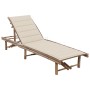 Garden lounger with bamboo cushion by , Loungers - Ref: Foro24-3061635, Price: 203,93 €, Discount: %