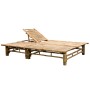 Sun lounger with cushions for 2 people bamboo by , Loungers - Ref: Foro24-3063948, Price: 330,21 €, Discount: %