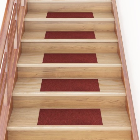 Self-adhesive stair mat 15 pcs red 60x25 cm by , Stair mats - Ref: Foro24-326916, Price: 35,85 €, Discount: %