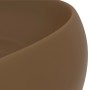 Lavabo de lujo redondo cerámica crema mate 40x15 cm de vidaXL, Lavabos - Ref: Foro24-147007, Precio: 74,81 €, Descuento: %