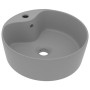 Lavabo lujoso con rebosadero cerámica gris claro mate 36x13 cm de vidaXL, Lavabos - Ref: Foro24-147037, Precio: 67,82 €, Desc...