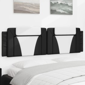 Padded headboard synthetic leather black white 180 cm by , Headboards and footboards - Ref: Foro24-374809, Price: 57,99 €, Di...