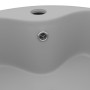 Lavabo lujoso con rebosadero cerámica gris claro mate 36x13 cm de vidaXL, Lavabos - Ref: Foro24-147037, Precio: 67,82 €, Desc...