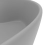 Lavabo lujoso con rebosadero cerámica gris claro mate 36x13 cm de vidaXL, Lavabos - Ref: Foro24-147037, Precio: 67,82 €, Desc...