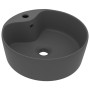 Lavabo lujoso con rebosadero cerámica gris oscuro mate 36x13 cm de vidaXL, Lavabos - Ref: Foro24-147038, Precio: 63,77 €, Des...