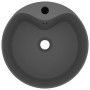 Lavabo lujoso con rebosadero cerámica gris oscuro mate 36x13 cm de vidaXL, Lavabos - Ref: Foro24-147038, Precio: 63,77 €, Des...