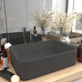 Matte dark gray ceramic luxury washbasin 41x30x12 cm by vidaXL, Sinks - Ref: Foro24-147049, Price: 65,86 €, Discount: %