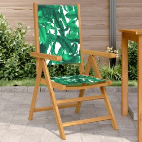 Garden chairs 2 pcs acacia wood and leaf patterned fabric by , Garden chairs - Ref: Foro24-367661, Price: 148,99 €, Discount: %