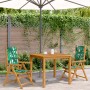 Garden chairs 2 pcs acacia wood and leaf patterned fabric by , Garden chairs - Ref: Foro24-367661, Price: 149,21 €, Discount: %