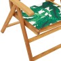 Garden chairs 2 pcs acacia wood and leaf patterned fabric by , Garden chairs - Ref: Foro24-367661, Price: 149,21 €, Discount: %