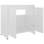 Armario de baño madera contrachapada blanco brillo 60x33x61 cm de vidaXL, Muebles de baño - Ref: Foro24-802648, Precio: 53,98...