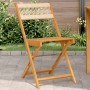 Bistro chairs 2 pcs solid acacia wood and beige polypropylene by , Garden chairs - Ref: Foro24-367680, Price: 93,94 €, Discou...