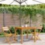 Bistro chairs 2 pcs solid acacia wood and beige polypropylene by , Garden chairs - Ref: Foro24-367680, Price: 93,94 €, Discou...