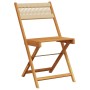 Bistro chairs 2 pcs solid acacia wood and beige polypropylene by , Garden chairs - Ref: Foro24-367680, Price: 93,94 €, Discou...