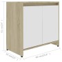 Armario de baño madera contrachapada blanco brillo 60x33x61 cm de vidaXL, Muebles de baño - Ref: Foro24-802648, Precio: 53,98...