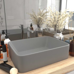 Luxury matte light gray ceramic washbasin 41x30x12 cm by vidaXL, Sinks - Ref: Foro24-147048, Price: 69,99 €, Discount: %