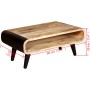 Rough mango wood coffee table 90x55x39 cm by , Coffee table - Ref: Foro24-244008, Price: 223,68 €, Discount: %