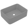 Lavabo de lujo cerámica gris claro mate 41x30x12 cm de vidaXL, Lavabos - Ref: Foro24-147048, Precio: 65,80 €, Descuento: %