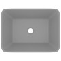 Lavabo de lujo cerámica gris claro mate 41x30x12 cm de vidaXL, Lavabos - Ref: Foro24-147048, Precio: 65,80 €, Descuento: %