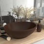 Matte dark brown ceramic oval luxury washbasin 40x33 cm by vidaXL, Sinks - Ref: Foro24-146929, Price: 55,04 €, Discount: %