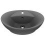 Lavabo lujoso con rebosadero cerámica gris oscuro 58,5x39 cm de vidaXL, Lavabos - Ref: Foro24-146939, Precio: 78,06 €, Descue...