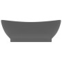 Lavabo lujoso con rebosadero cerámica gris oscuro 58,5x39 cm de vidaXL, Lavabos - Ref: Foro24-146939, Precio: 78,06 €, Descue...