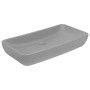 Lavabo de lujo de cerámica rectangular gris claro mate 71x38 cm de vidaXL, Lavabos - Ref: Foro24-146960, Precio: 100,99 €, De...