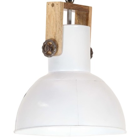 Lámpara colgante industrial redonda mango 25 W blanco 32 cm E27 de vidaXL, Lámparas - Ref: Foro24-320846, Precio: 48,92 €, De...