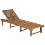 Folding sun lounger with solid acacia wood cushion. by , Loungers - Ref: Foro24-3064167, Price: 216,13 €, Discount: %