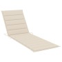 Tumbona plegable con cojín madera maciza de acacia de , Tumbonas - Ref: Foro24-3064167, Precio: 216,13 €, Descuento: %