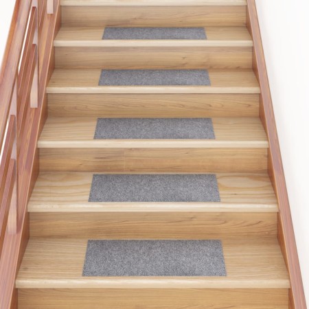 Self-adhesive stair tread mat, 15 units, light gray, 60x25 cm by , Stair mats - Ref: Foro24-326915, Price: 37,16 €, Discount: %