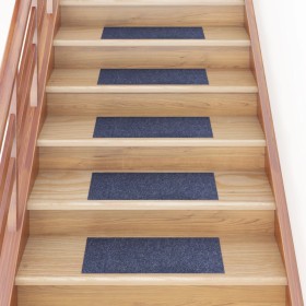 Self-adhesive stair tread mat 15 units gray blue 60x25 cm by , Stair mats - Ref: Foro24-326917, Price: 35,99 €, Discount: %