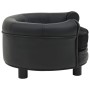 Sofá para perros felpa y cuero sintético negro 48x48x32 cm de vidaXL, Camas para perros - Ref: Foro24-170957, Precio: 89,62 €...