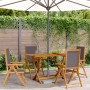 Reclining garden chairs 4 pcs solid wood anthracite fabric by , Garden chairs - Ref: Foro24-3214541, Price: 286,47 €, Discoun...