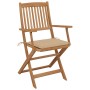 Folding garden chairs 6 pcs and cushions solid acacia wood by , Garden chairs - Ref: Foro24-3074943, Price: 343,36 €, Discoun...