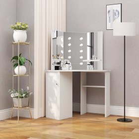 Corner Dressing Table Makeup Table with White LED Light by vidaXL, Bedroom Dressers - Ref: Foro24-288450, Price: 159,60 €, Di...