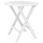 Folding garden table solid white acacia wood Ø 46 cm by , Garden tables - Ref: Foro24-312117, Price: 45,40 €, Discount: %