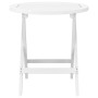 Folding garden table solid white acacia wood Ø 46 cm by , Garden tables - Ref: Foro24-312117, Price: 45,40 €, Discount: %