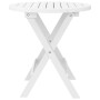 Folding garden table solid white acacia wood Ø 46 cm by , Garden tables - Ref: Foro24-312117, Price: 45,40 €, Discount: %