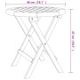 Folding garden table solid white acacia wood Ø 46 cm by , Garden tables - Ref: Foro24-312117, Price: 45,40 €, Discount: %