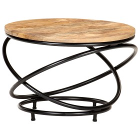 Black rough mango solid wood coffee table 60x60x40 cm by , Coffee table - Ref: Foro24-321935, Price: 152,99 €, Discount: %