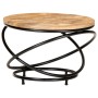 Black rough mango solid wood coffee table 60x60x40 cm by , Coffee table - Ref: Foro24-321935, Price: 152,25 €, Discount: %