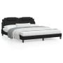 Estructura de cama con cabecero cuero sintético negro 180x200cm de , Camas y somieres - Ref: Foro24-3208110, Precio: 223,56 €...