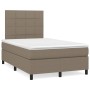 Box spring bed with taupe gray fabric mattress 120x190 cm by , Beds and slatted bases - Ref: Foro24-3269885, Price: 409,27 €,...