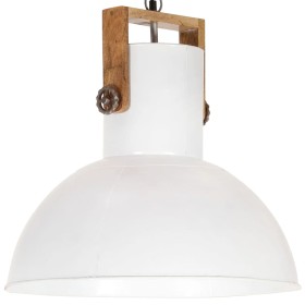 Round industrial pendant lamp mango 25 W white 52 cm E27 by vidaXL, Lamps - Ref: Foro24-320844, Price: 96,99 €, Discount: %